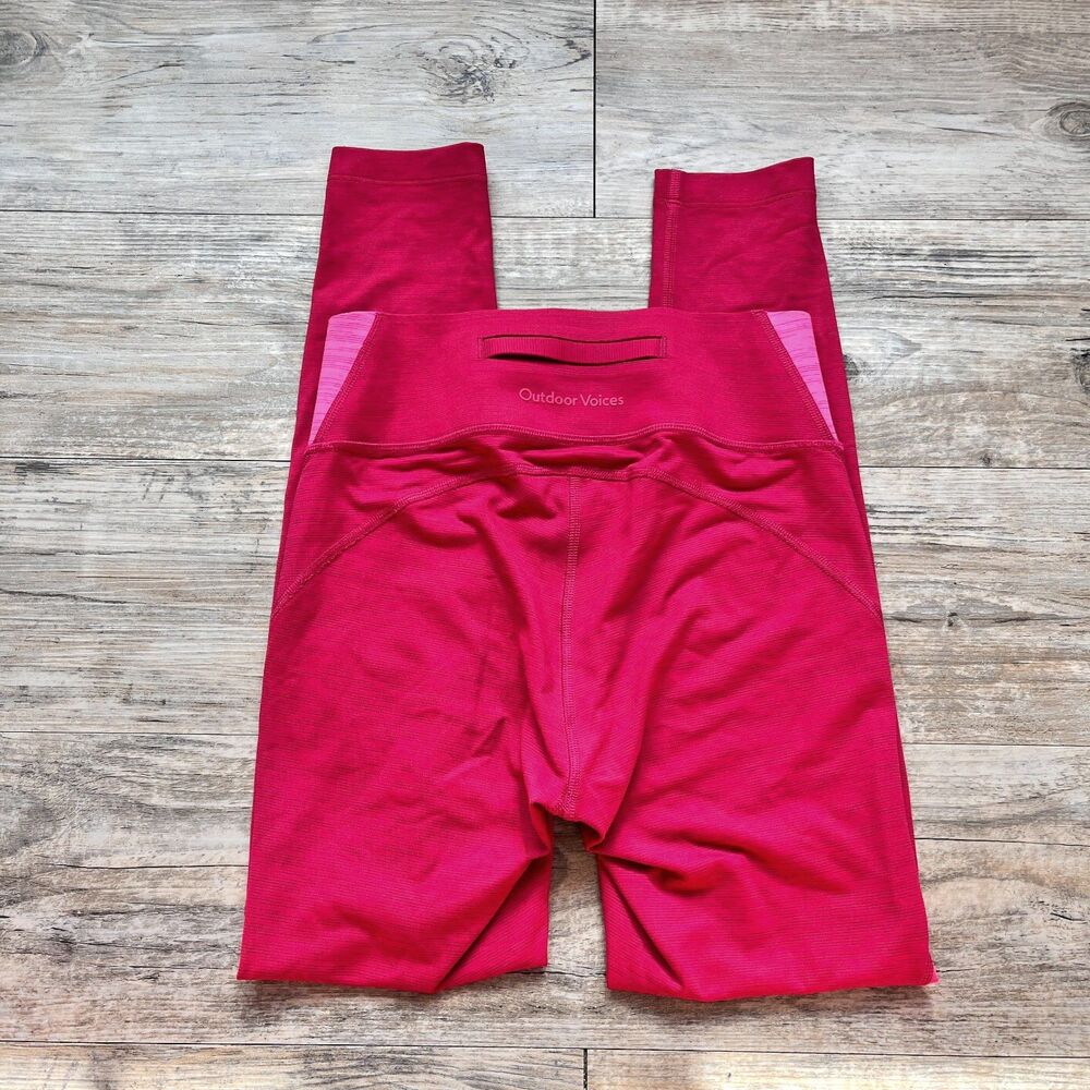 Outdoor Voices TechSweat Core 7/8 Leggings Hot Pink XS High Rise Gym Yoga - Picture 2 of 6